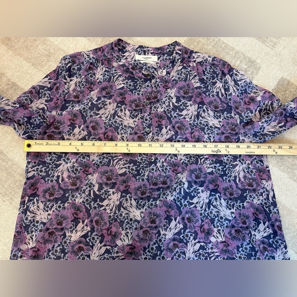 Isabel Marant Etoile Maria Purple Floral Blouse (Size 40/L) - Picture 7 of 8